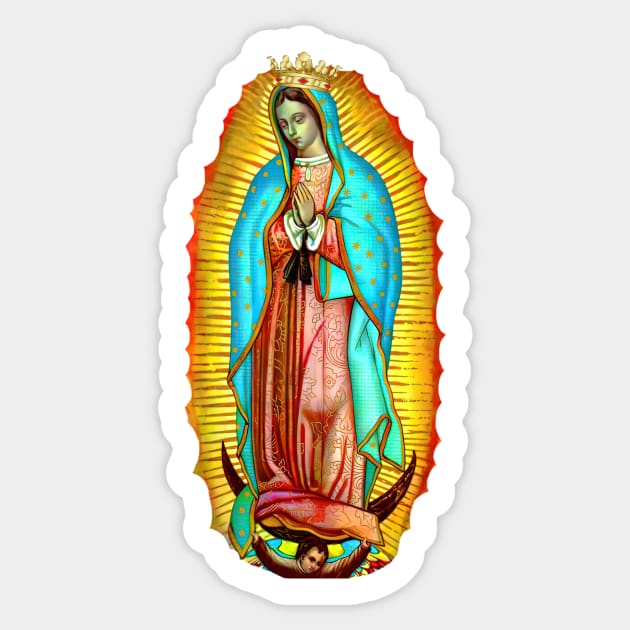 Our Lady of Guadalupe Zarape Virgin Mary Catholic Saint Sticker by hispanicworld